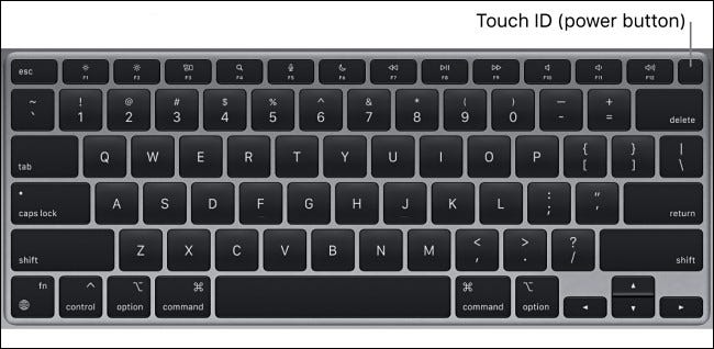 MacBook Air 触控 ID 和电源按钮